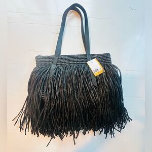 H&M Straw Fringe handbag NWT